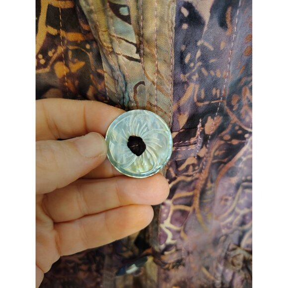 Frivolous La Blend 1X Women's Vest, Art to Wear Lagenlook, Handmade Rayon - Picture 4 of 11